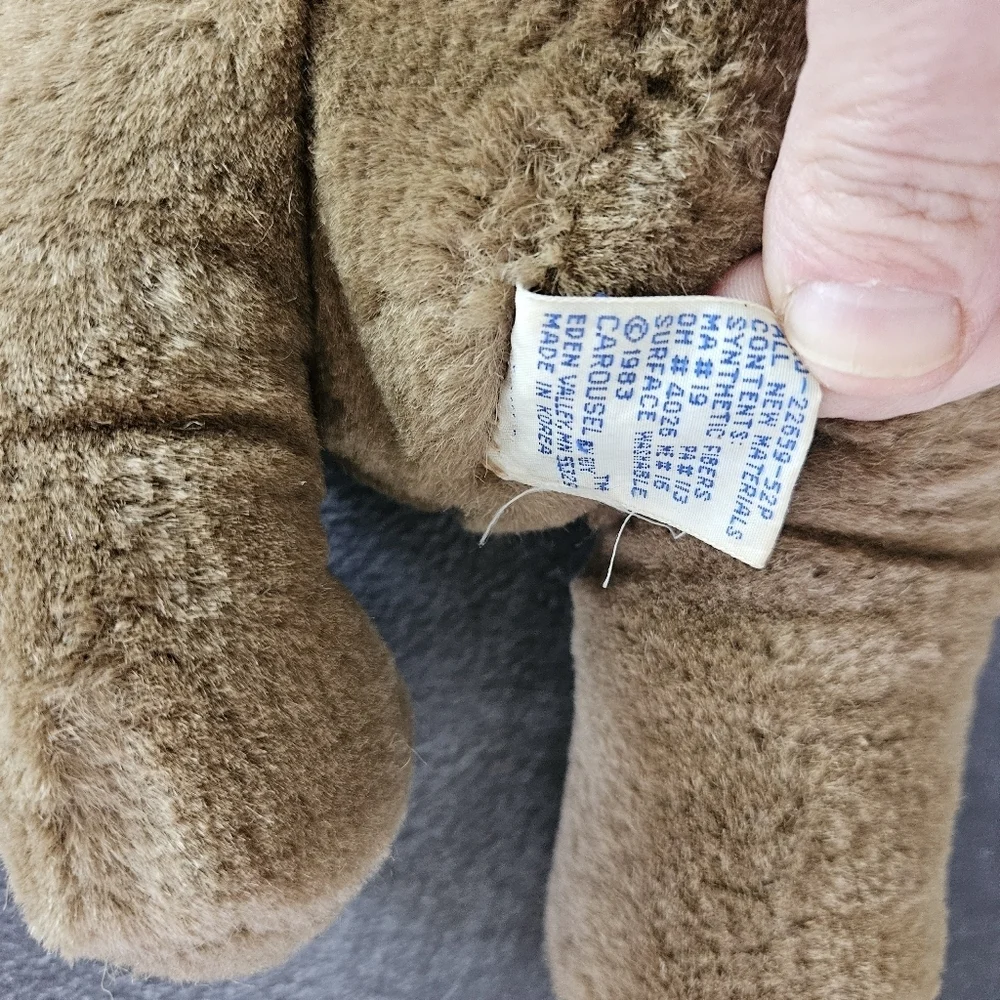 Vintage 1983 Carousel by Guy Jointed Brown Plush Teddy Bear,‎  16